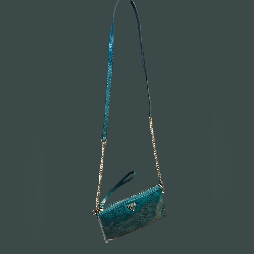 Guess Moon Light Small Python Wristlet Clutch Cro… - image 2